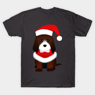 Christmas Dog Transparent Background T-Shirt